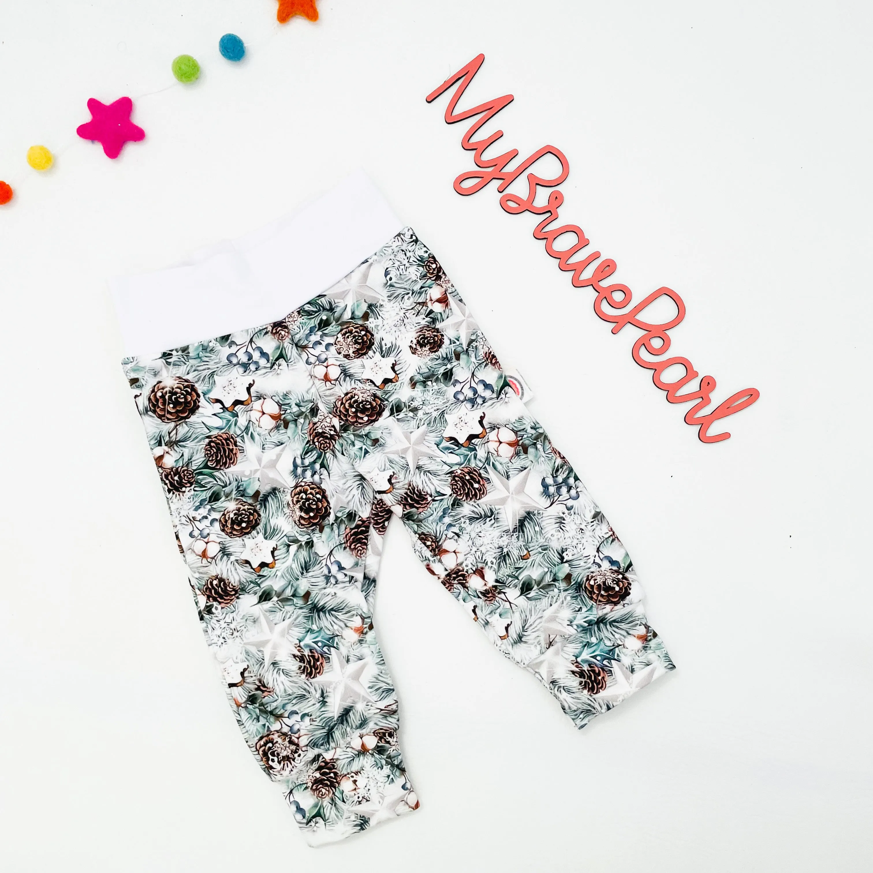 Ready To Ship 3-6M Pinecones FT Christmas Joggers