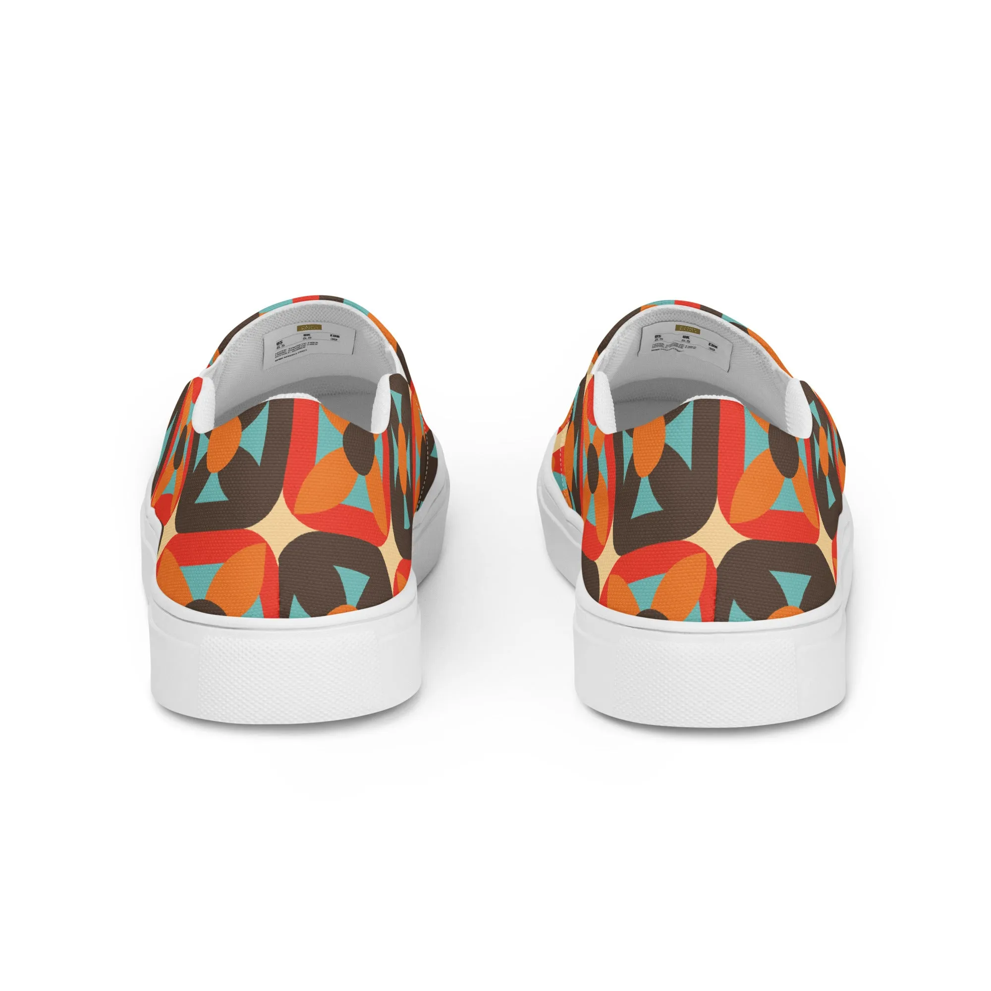 Retro Block - Sustainably Made Women’s slip-on canvas shoes