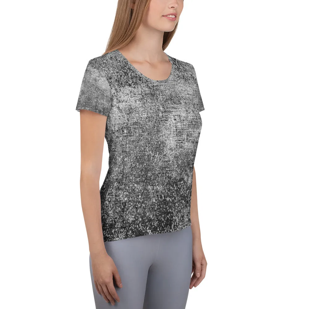 Rock All-Over Print Women's Athletic T-shirt