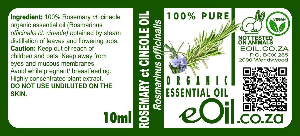 Rosemary Officinalis Cineole Organic Essential Oil