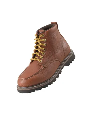Safara Premium Brown Tumbled Leather Water Resistant Oxford Work Boots (63600)