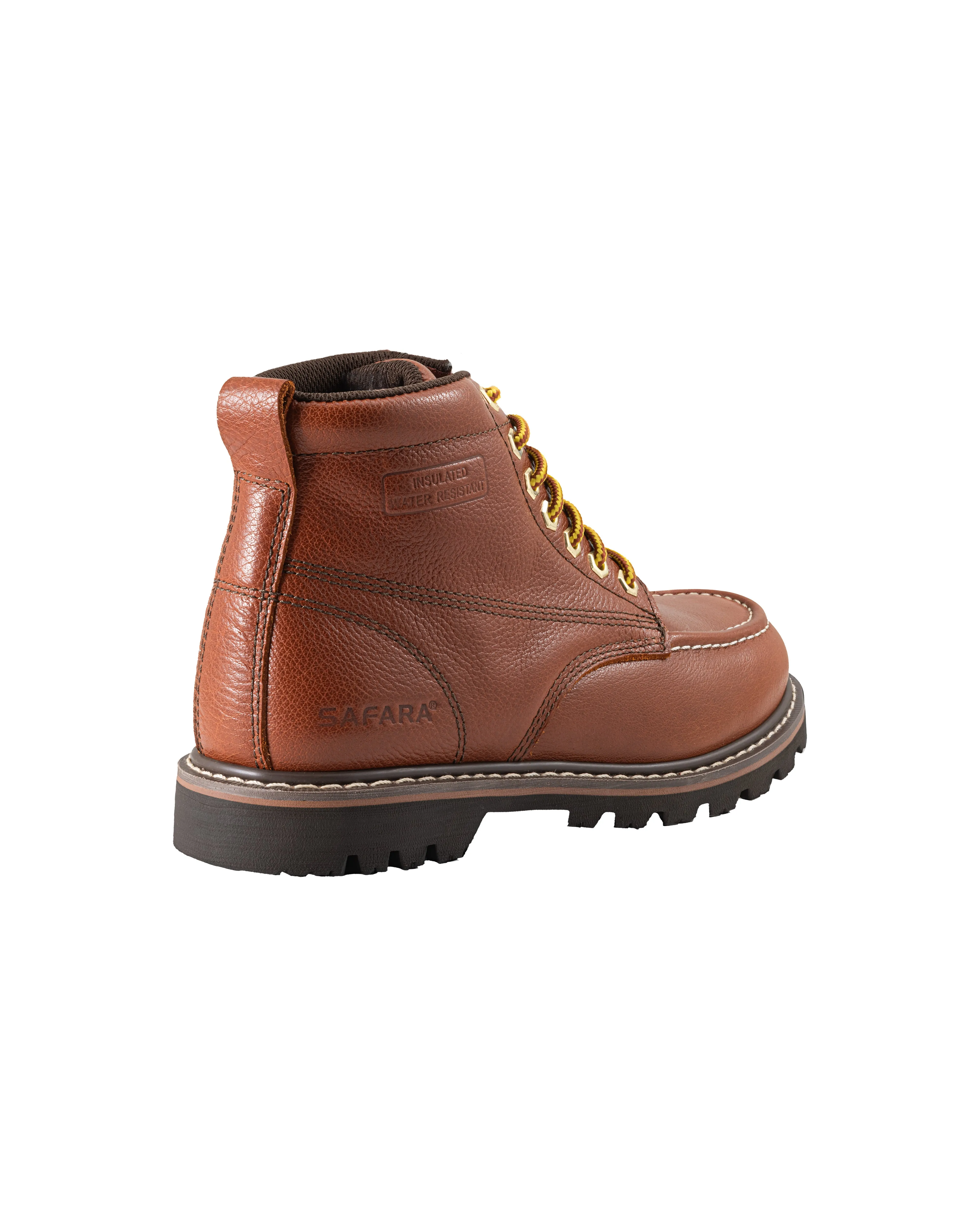 Safara Premium Brown Tumbled Leather Water Resistant Oxford Work Boots (63600)