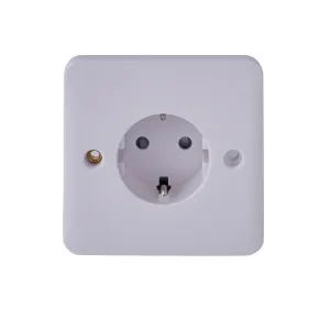 Schneider Electric GGBL3016A1 Lisse White Moulded 16A 1G Unswitched Schuko Socket