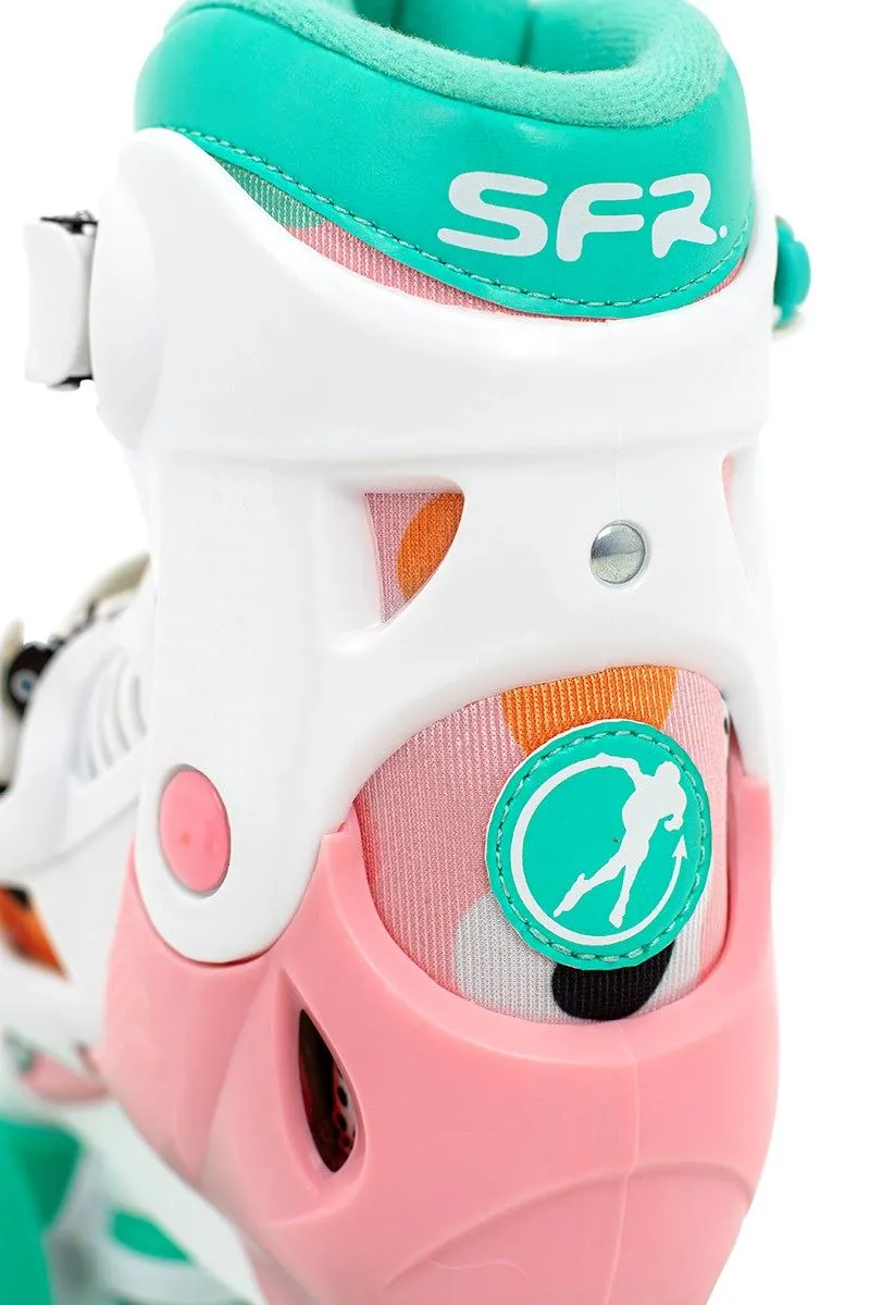SFR Storm V Adjustable Children's Quad Roller Skates - Flower