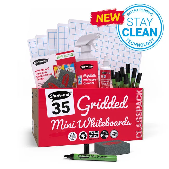 Show-Me Board (Squares) - Class Pack pk 35