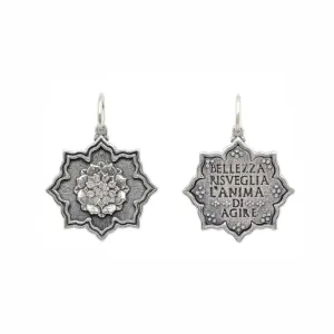 Silver Small Multi Layer Lotus Charm