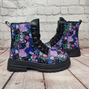 Size 7. Ready made beetlejuice ankle boots