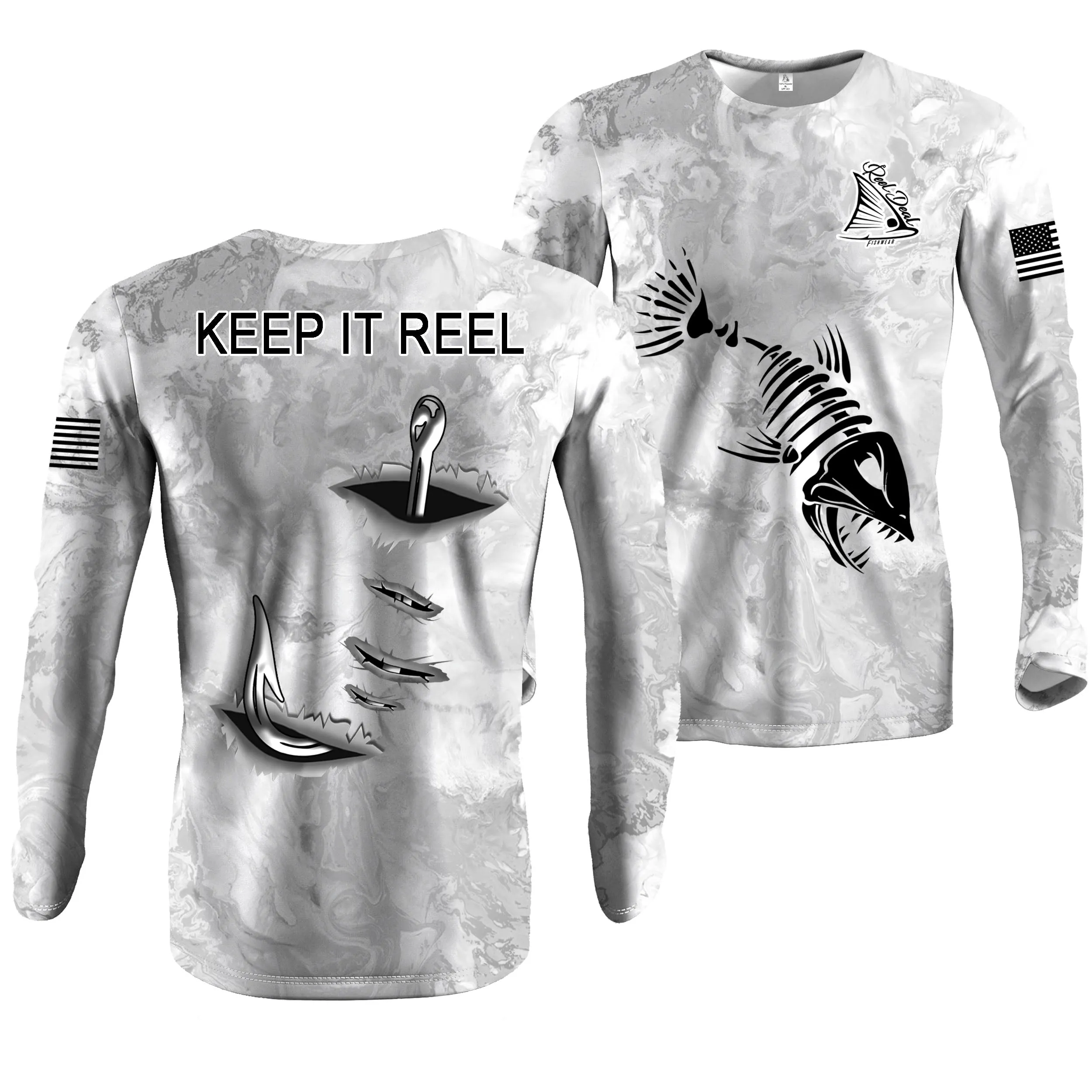 Skeleton Fish Long Sleeve Performance Dri-fit (LS14)