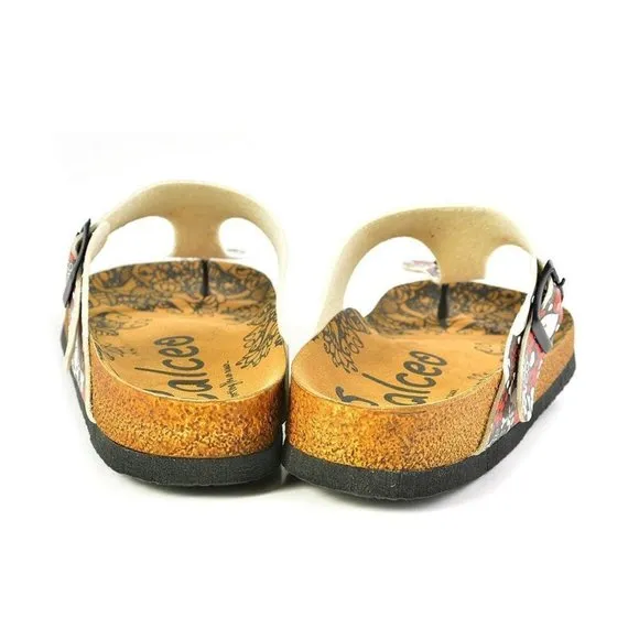Skulls and Flowers Sandal - Calceo Line of Goby Shoes - Skull Death
