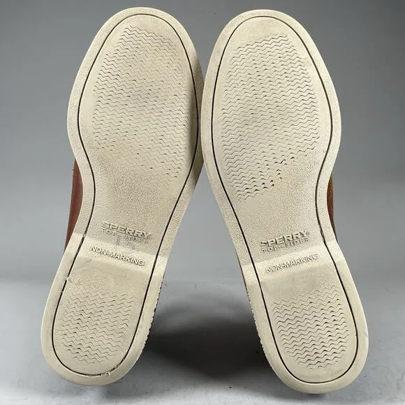 Sperry Top Sider Gold Cup Men’s 9 Brown Leather 2 Eye Boat Shoes Lace Up Casual
