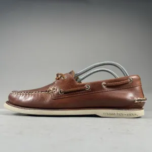 Sperry Top Sider Gold Cup Men’s 9 Brown Leather 2 Eye Boat Shoes Lace Up Casual