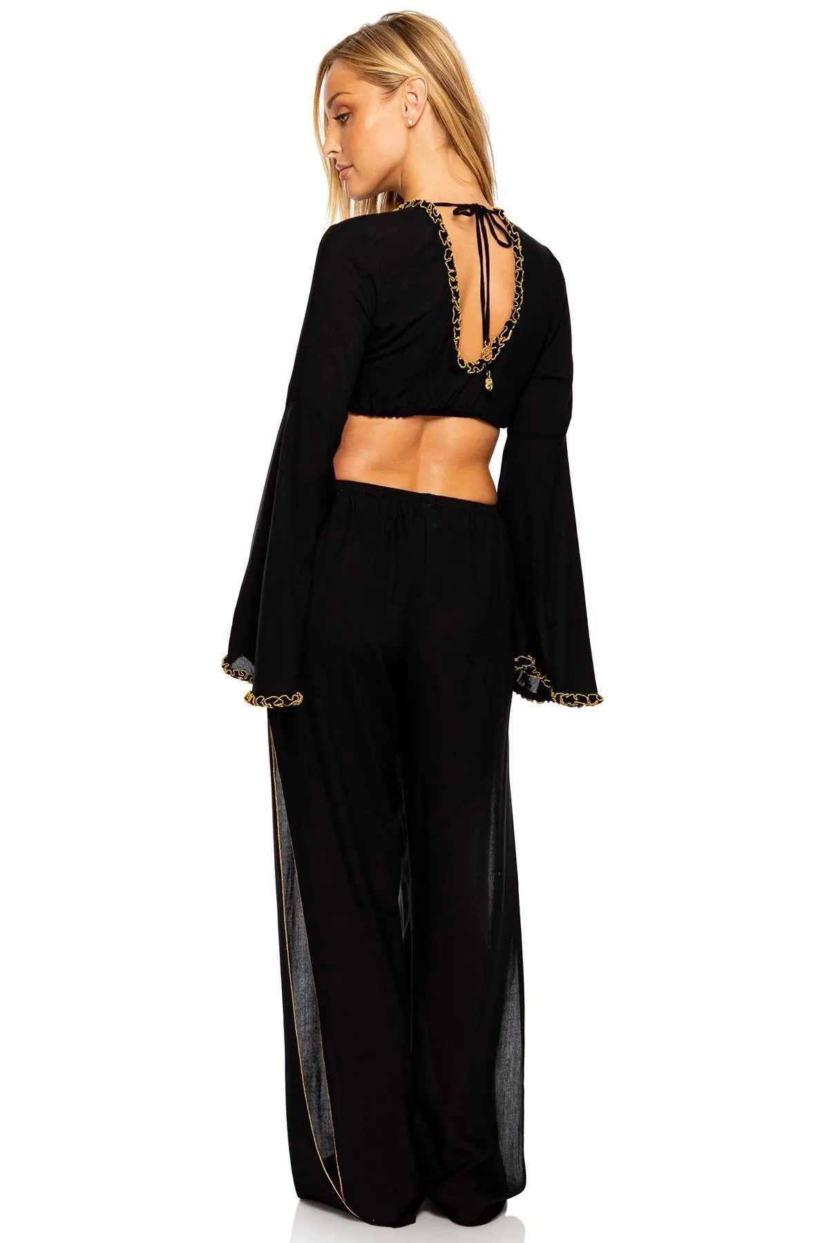 Split Side Wide Leg Pant