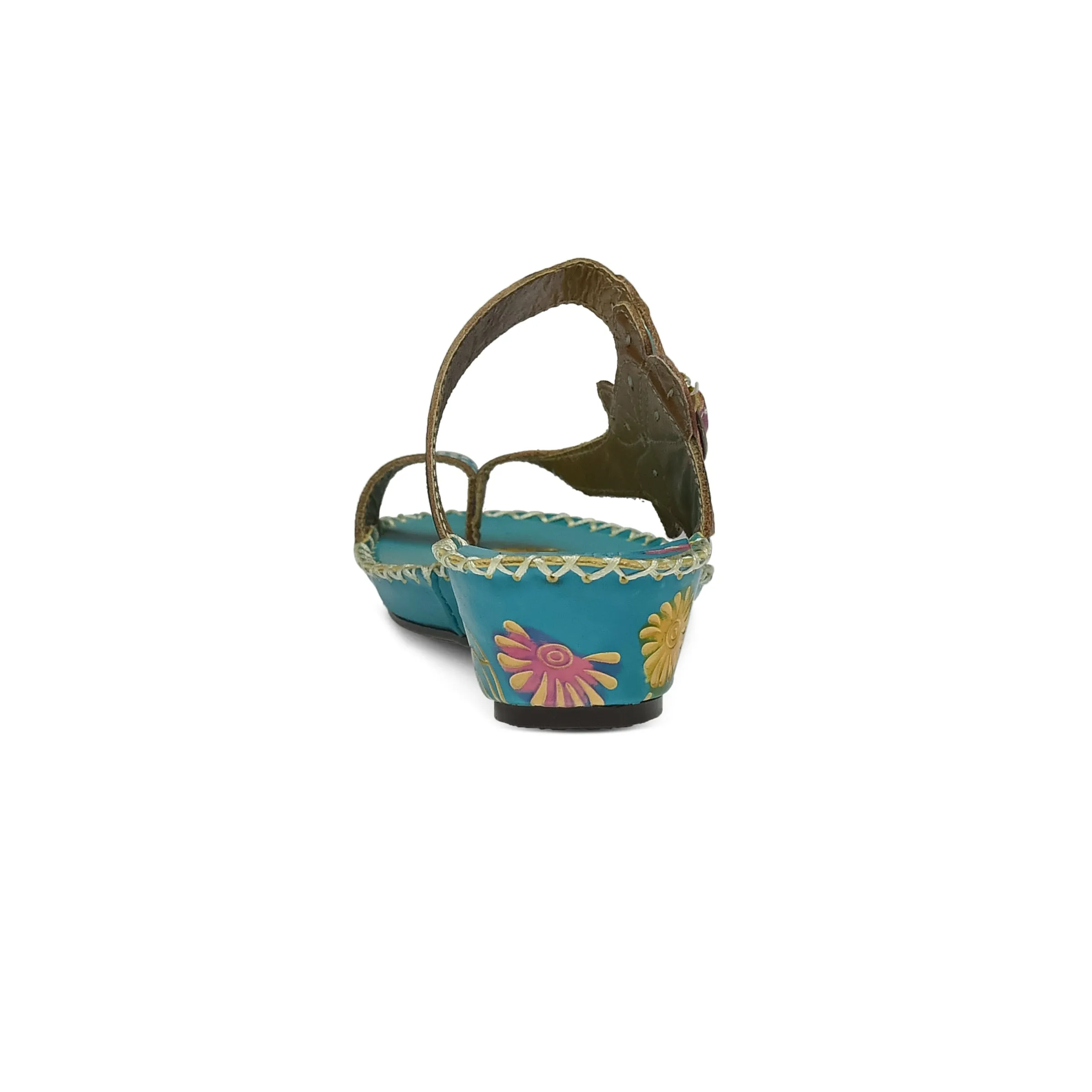 Spring Step Shoes L'Artiste Santorini Slide Sandal Women’s Hand Painted Leather
