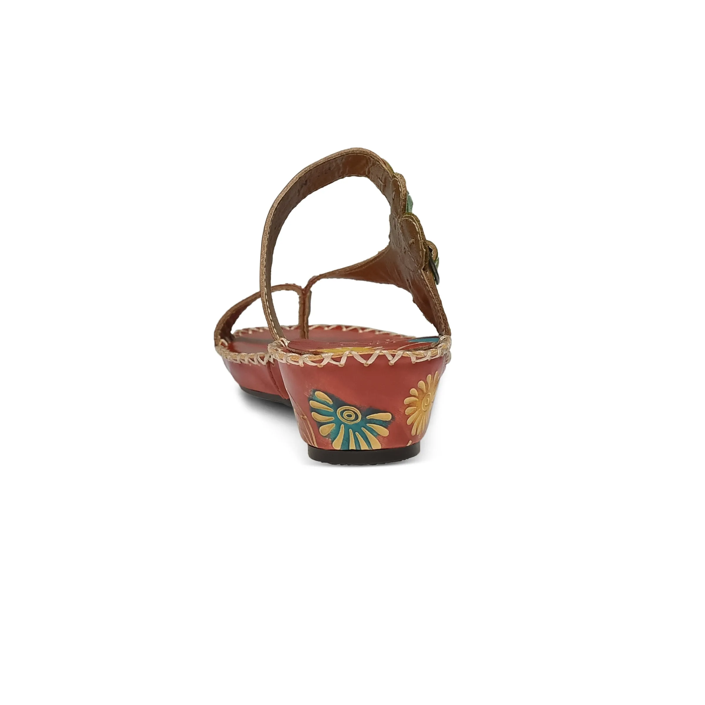Spring Step Shoes L'Artiste Santorini Slide Sandal Women’s Hand Painted Leather