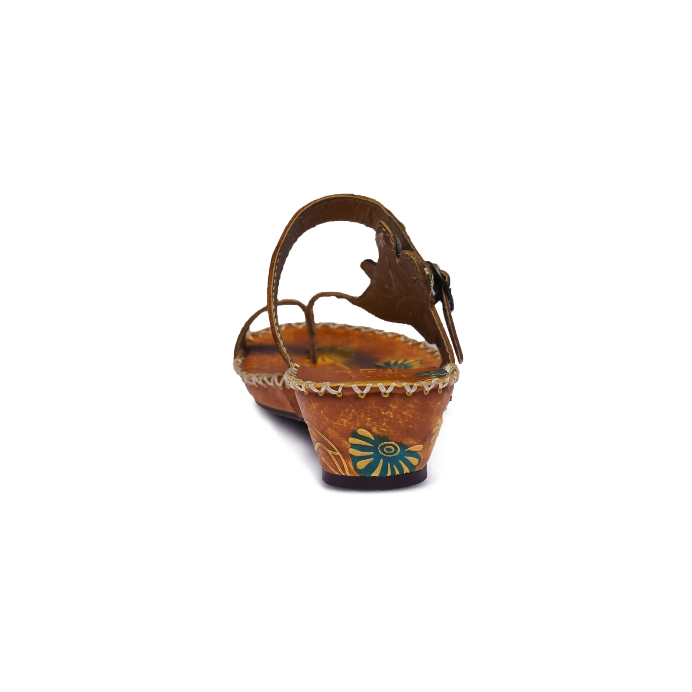 Spring Step Shoes L'Artiste Santorini Slide Sandal Women’s Hand Painted Leather