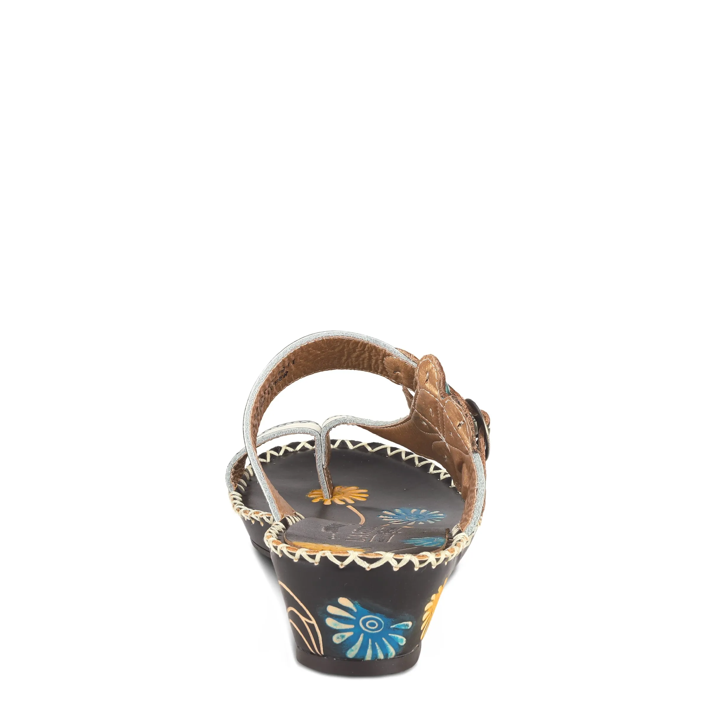 Spring Step Shoes L'Artiste Santorini Slide Sandal Women’s Hand Painted Leather