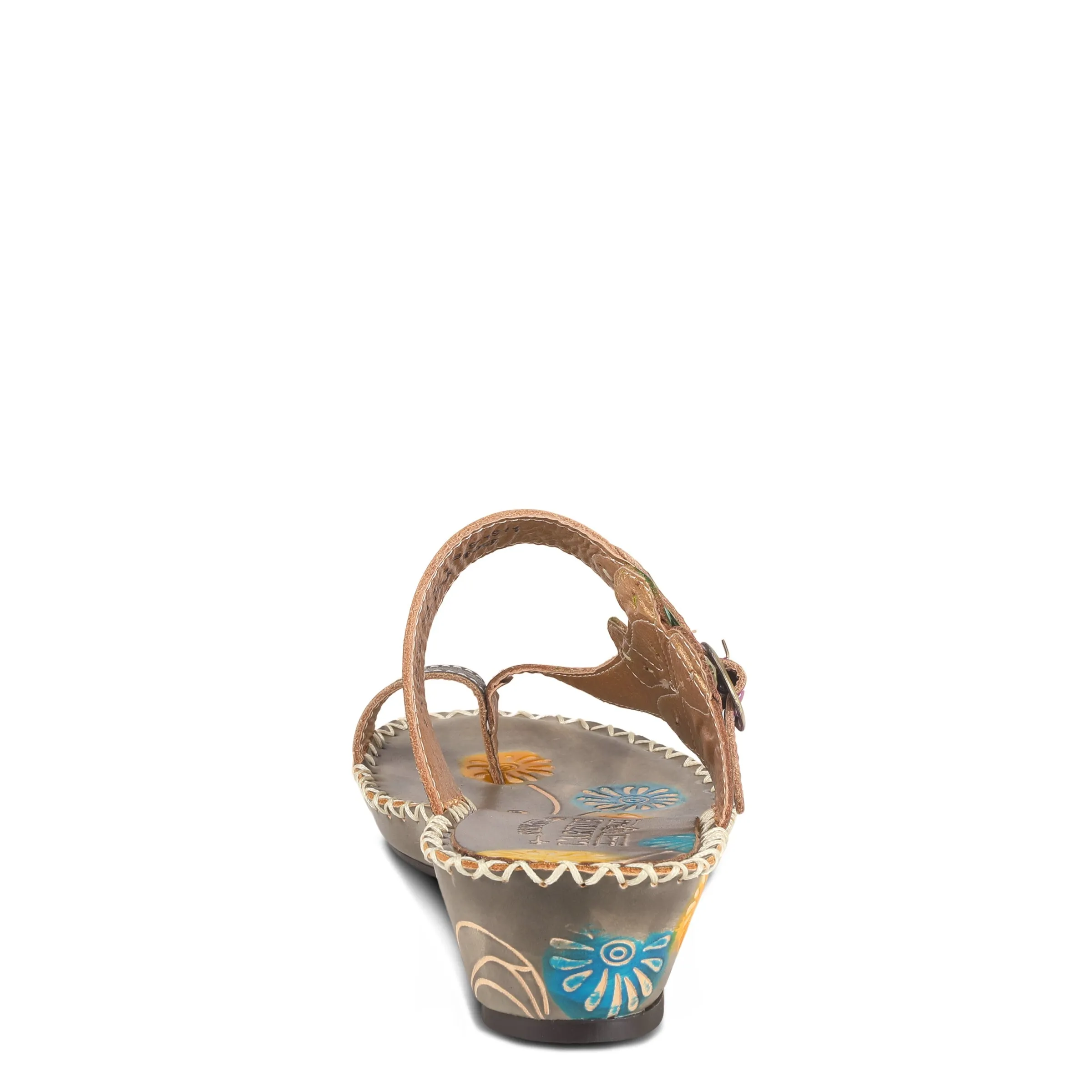 Spring Step Shoes L'Artiste Santorini Slide Sandal Women’s Hand Painted Leather