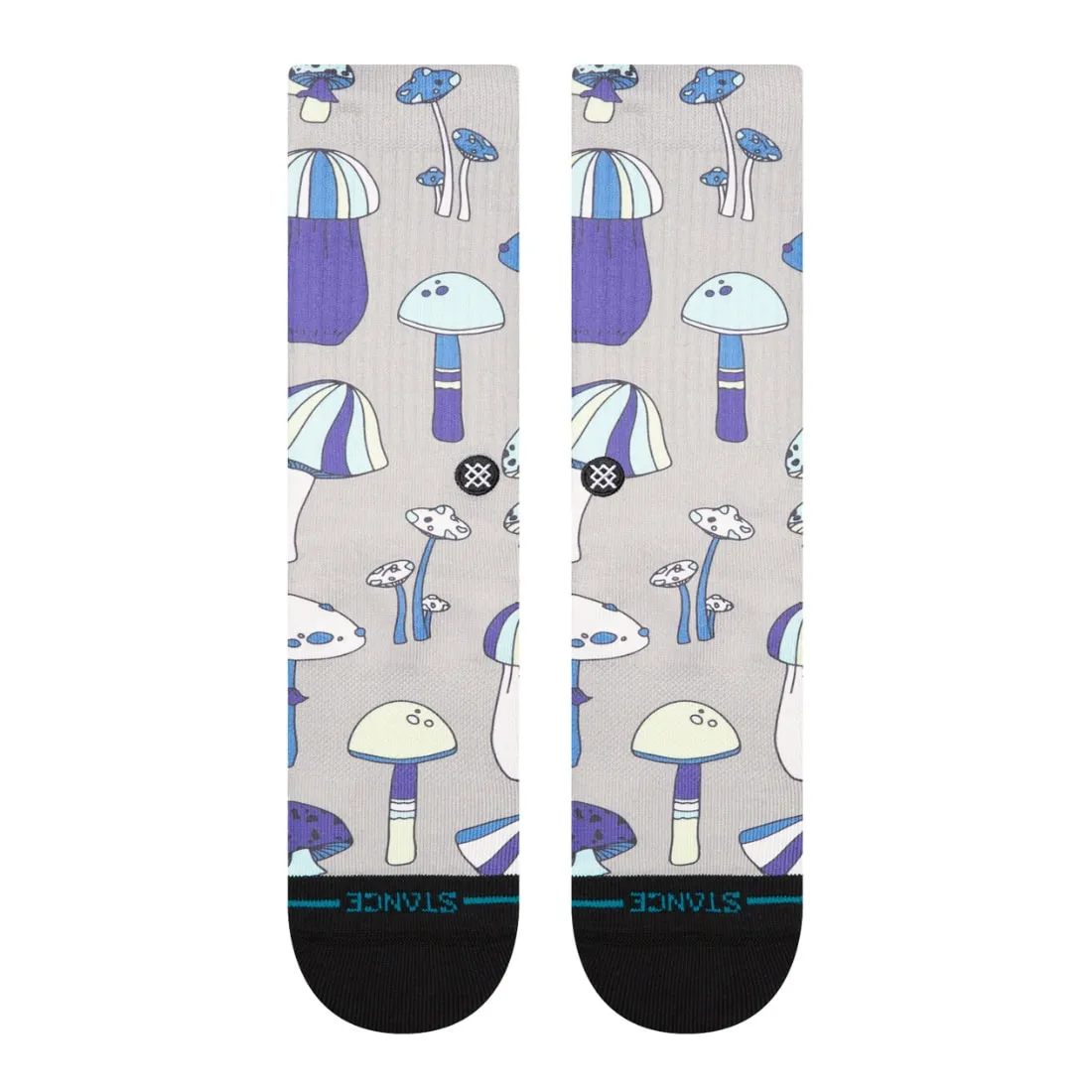 Stance Microbial Crew Socks - String Grey