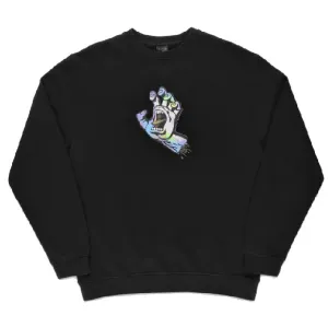 Sudadera Santa Cruz Crew Holo Screaming Hand Front Black