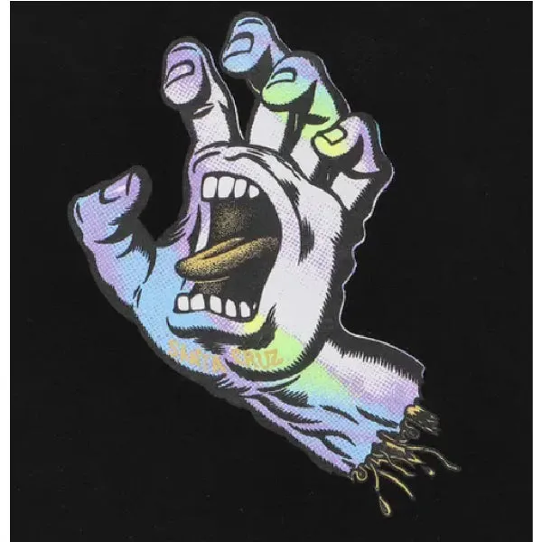 Sudadera Santa Cruz Crew Holo Screaming Hand Front Black
