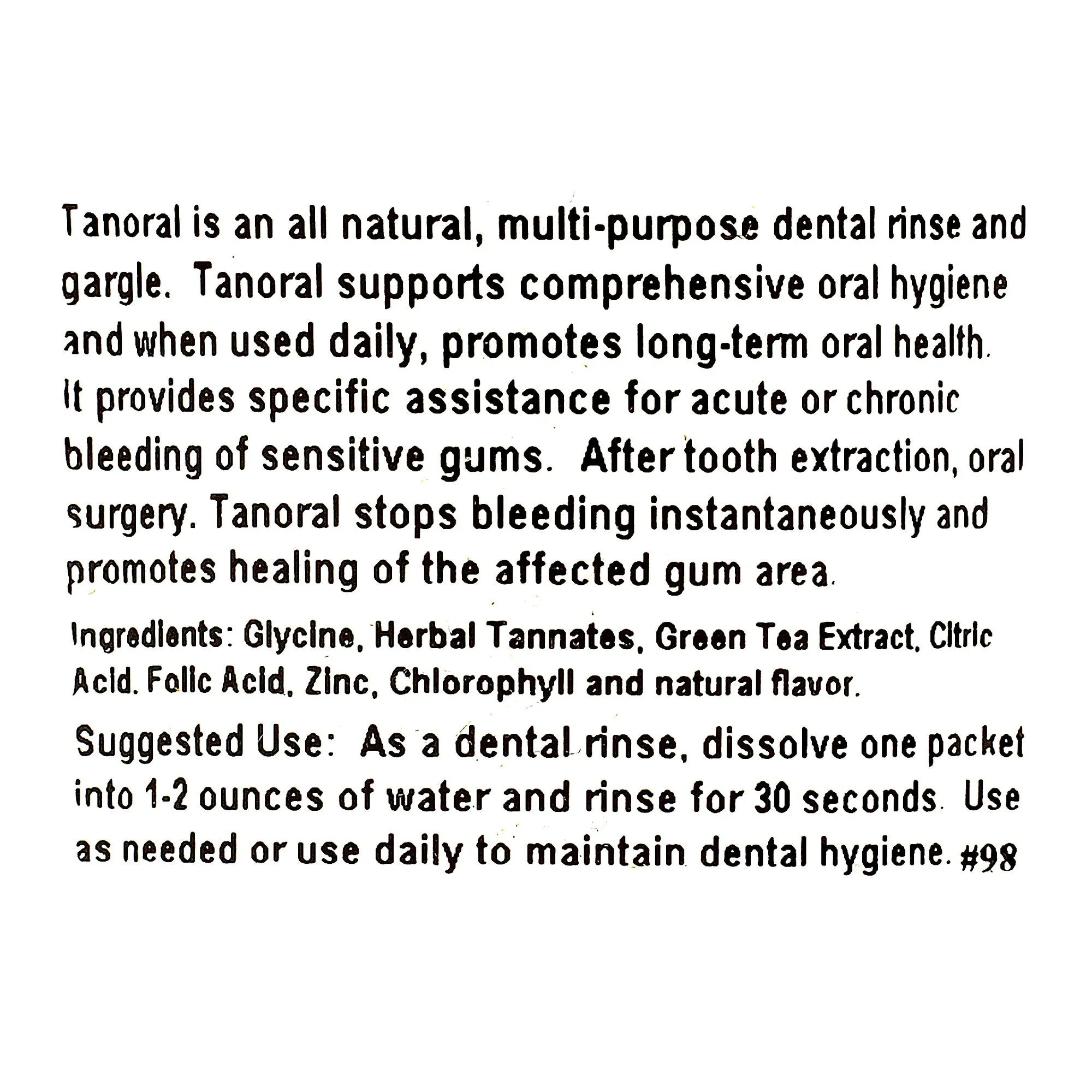Tanoral Tooth Pwd/Mouth Rinse