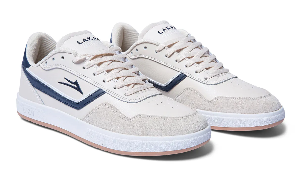 Terrace - Cream/Navy Suede