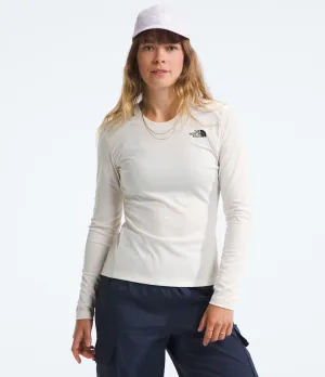 The North Face Women’s Shadow Long-Sleeve in White Dune