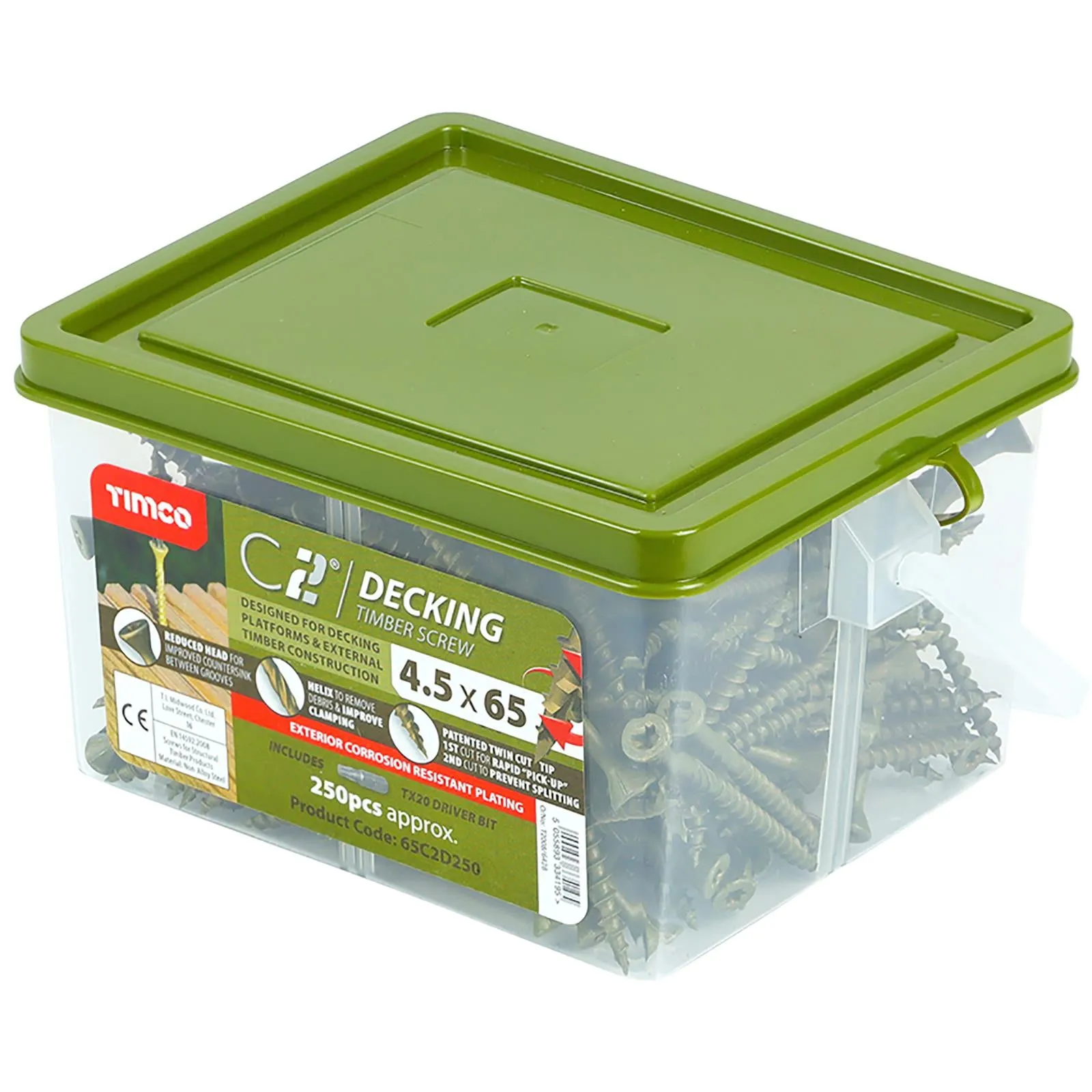 TIMCO C2 Deck Fix Premium Decking Screws Torx Exterior Green Timber Construction