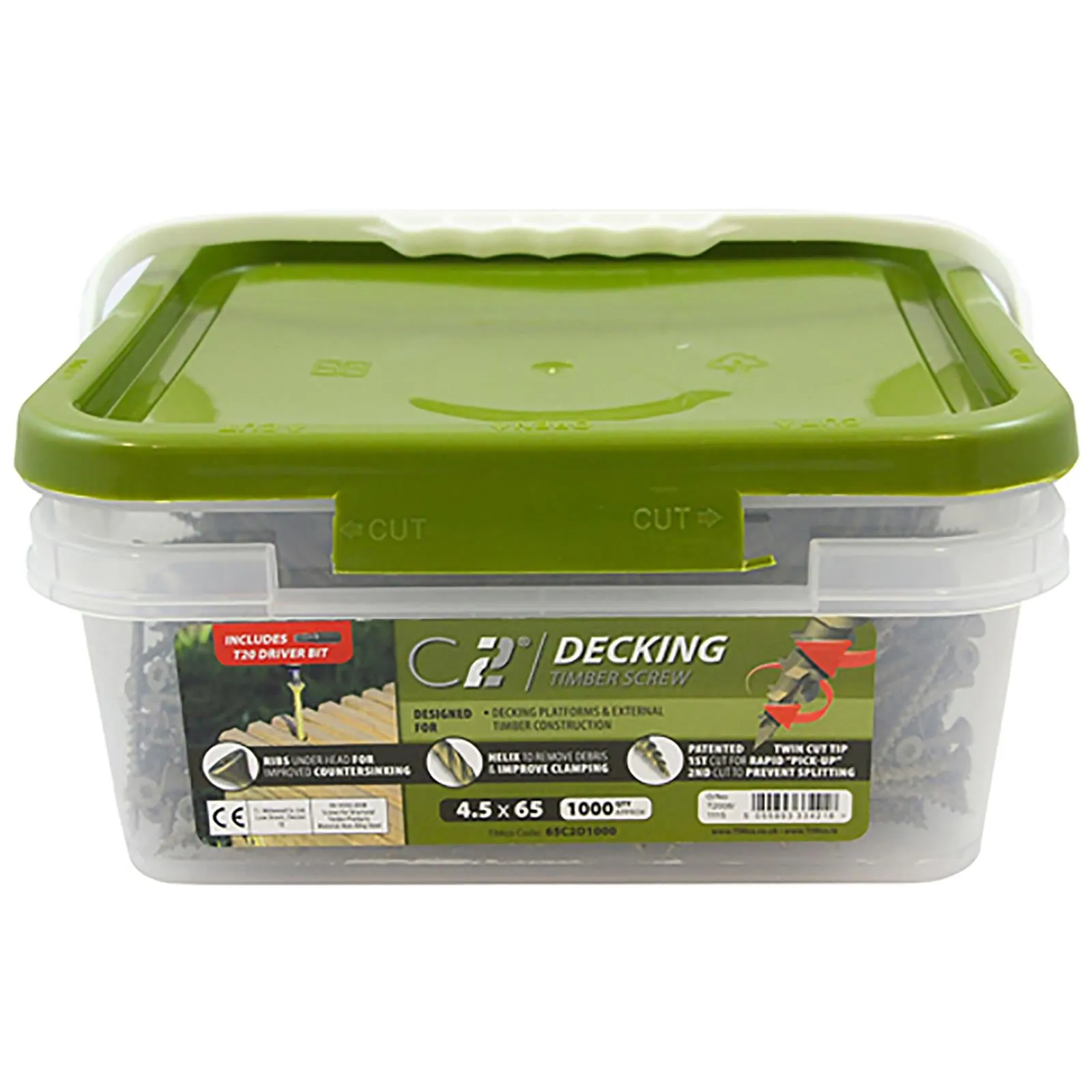 TIMCO C2 Deck Fix Premium Decking Screws Torx Exterior Green Timber Construction