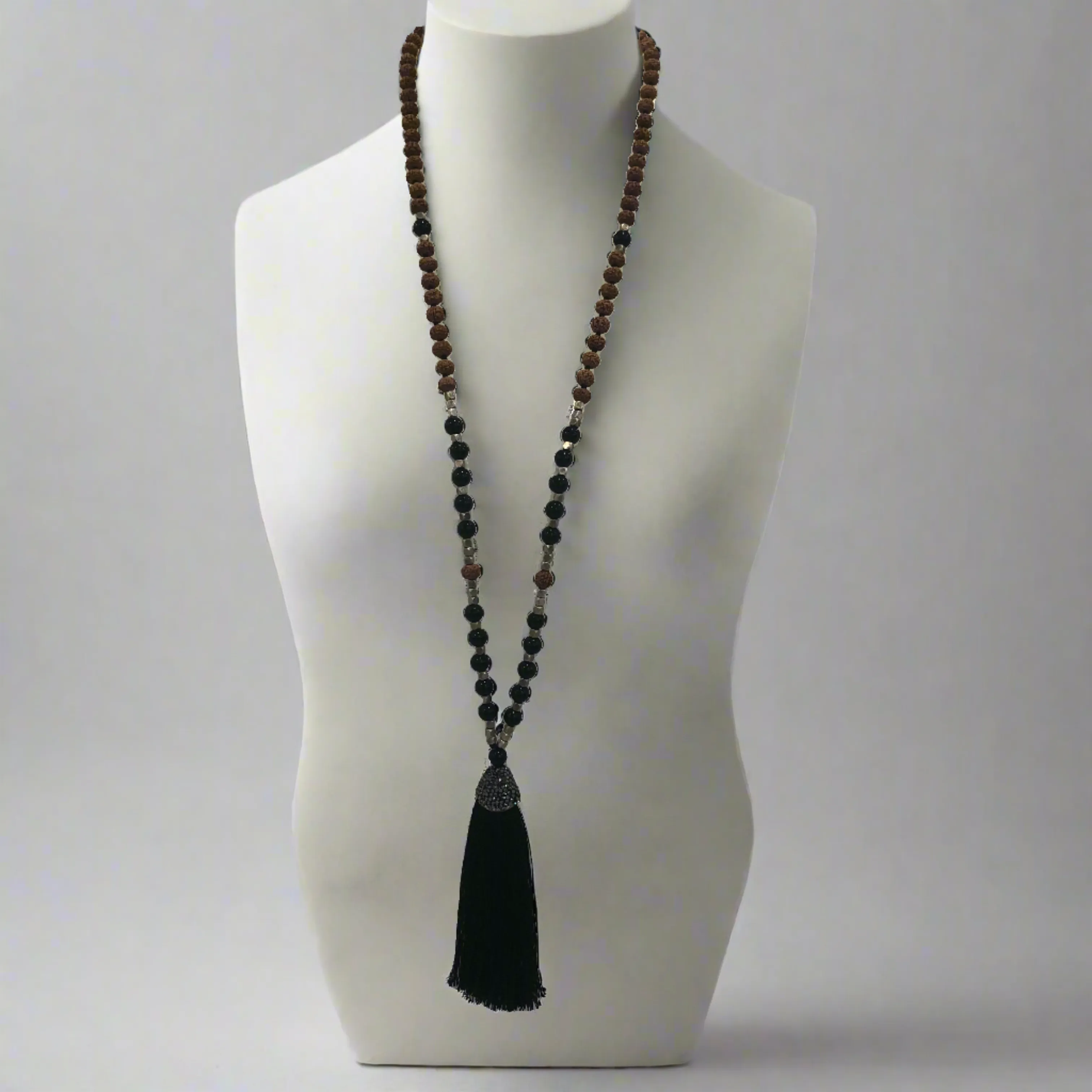 TM. Beaded Diamante Tassel