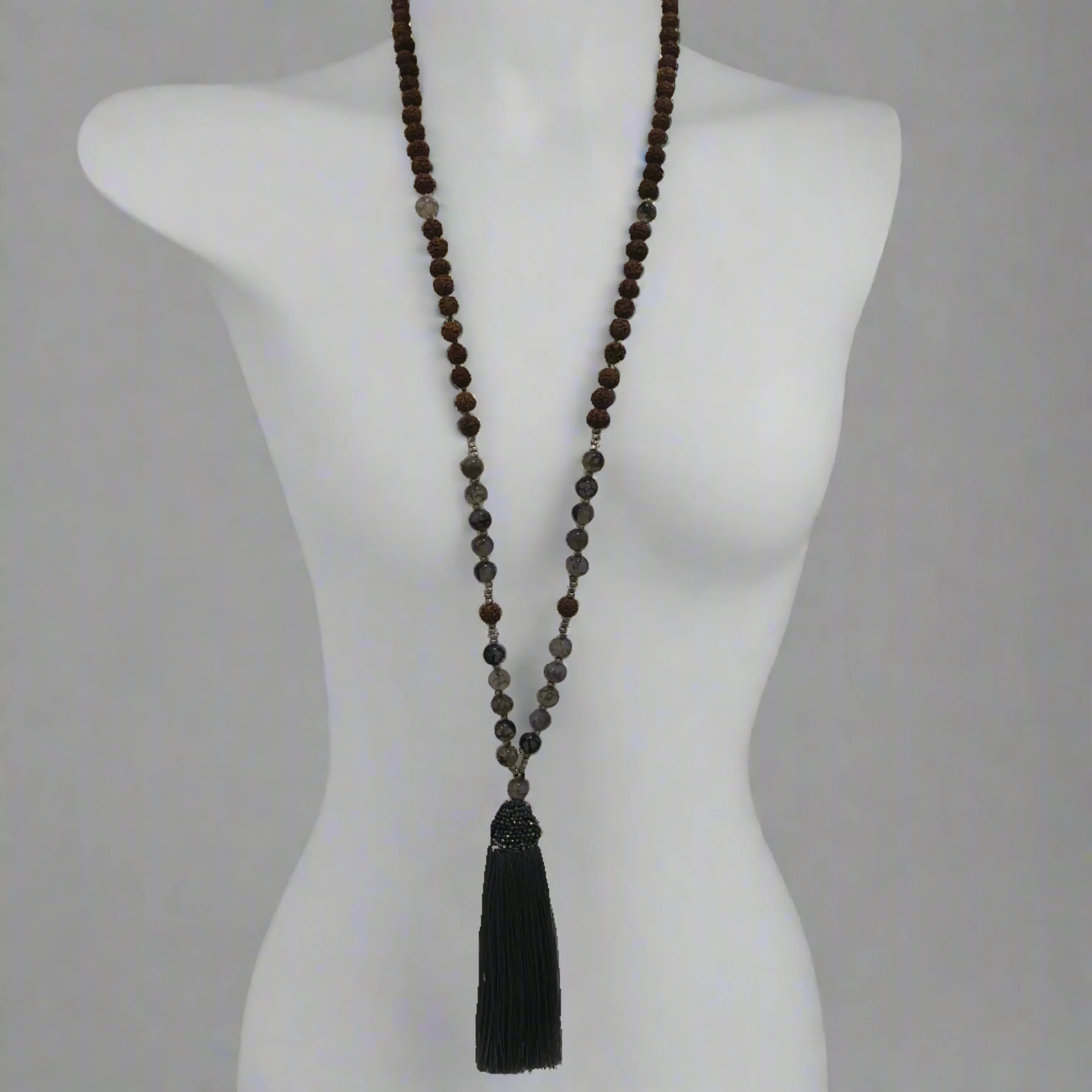 TM. Beaded Diamante Tassel