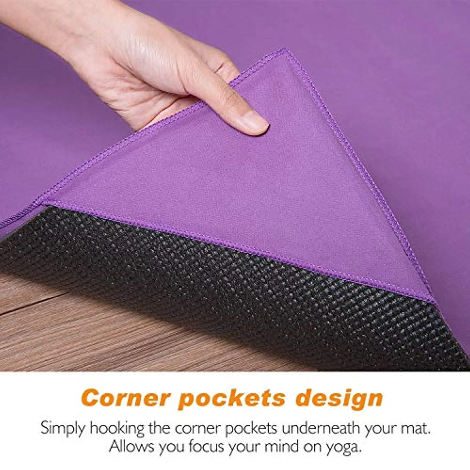 TOPLUS toalla de yoga – absorbente del sudor antideslizante toalla de yoga caliente   toalla de mano 2 en 1 set de microfibra, súper suave, mejor toalla de Tapete de yoga para Bikram Hot Yoga, Pilates, con bolsa de transporte