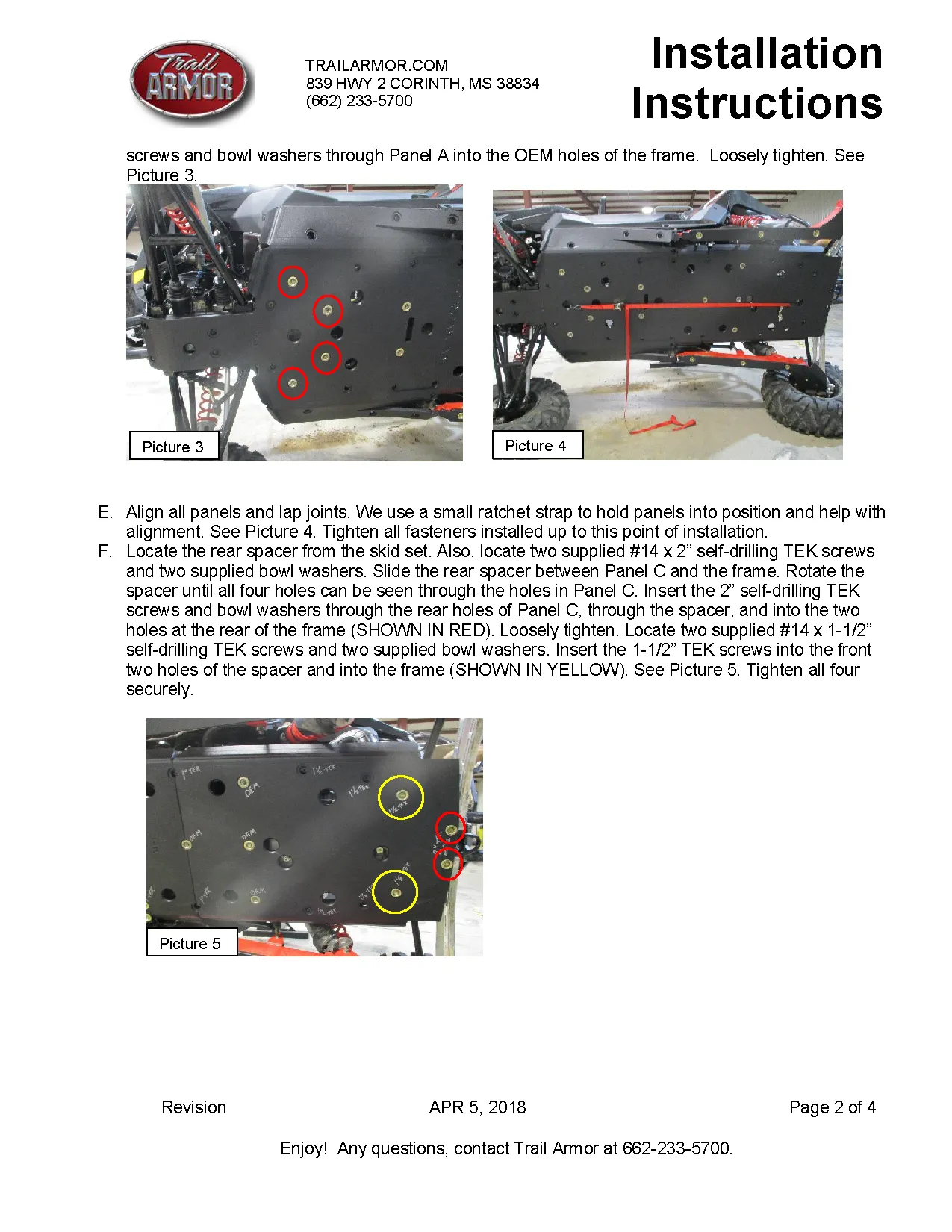 Trail Armor Polaris RZR RS1 Full Skids 2018 - 2022