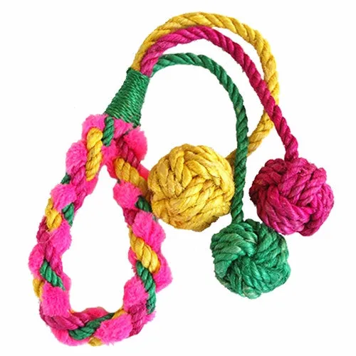 Triple Balls Hemp Rope Dog Chew Toy