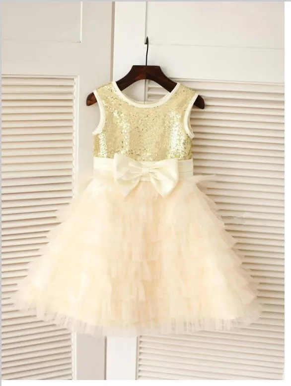 Tulle Princess Scoop Sleeveless Flower Girl Dresses With Bowknot