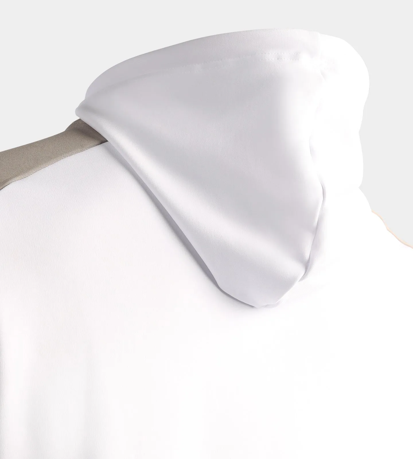 TWO TONE HOODIE - WHITE