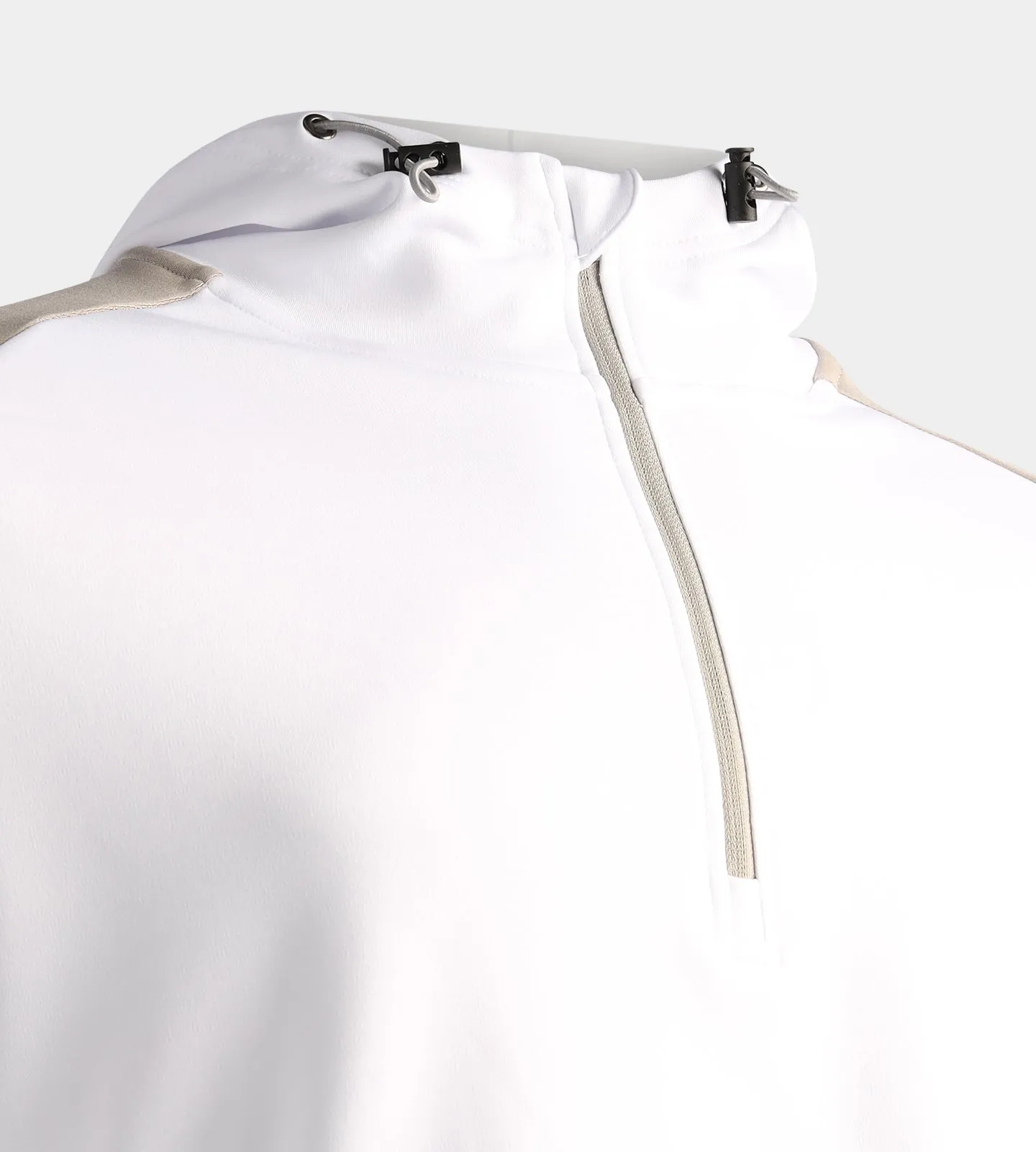 TWO TONE HOODIE - WHITE