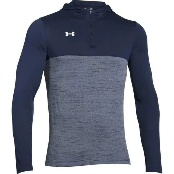 Under Armour Men's Midnight Tech Quarter Zip Hoodie-Navy