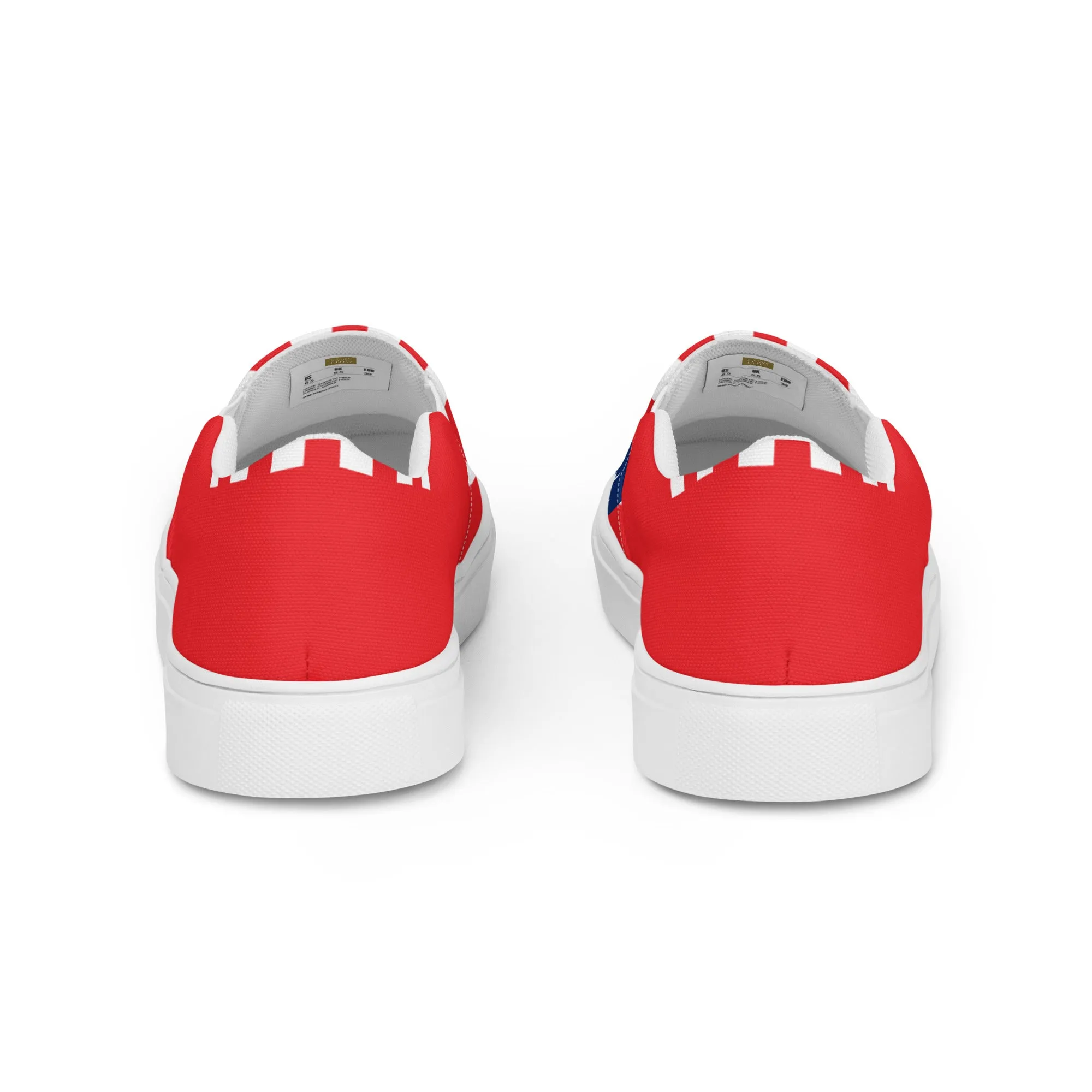U.S.A Flag - Sustainably Made Women’s slip-on canvas shoes