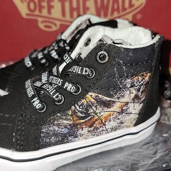 VANS Sk8-Hi Zip ProjectCAT Protect Tigers Discovery Rare ComfyCush Shoes Size 5