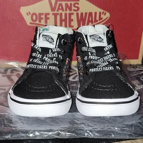 VANS Sk8-Hi Zip ProjectCAT Protect Tigers Discovery Rare ComfyCush Shoes Size 5