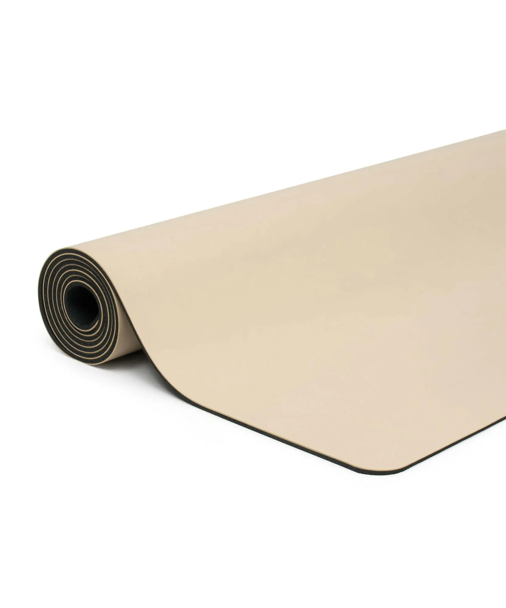 Vegan Leather Yoga Mat - Almond