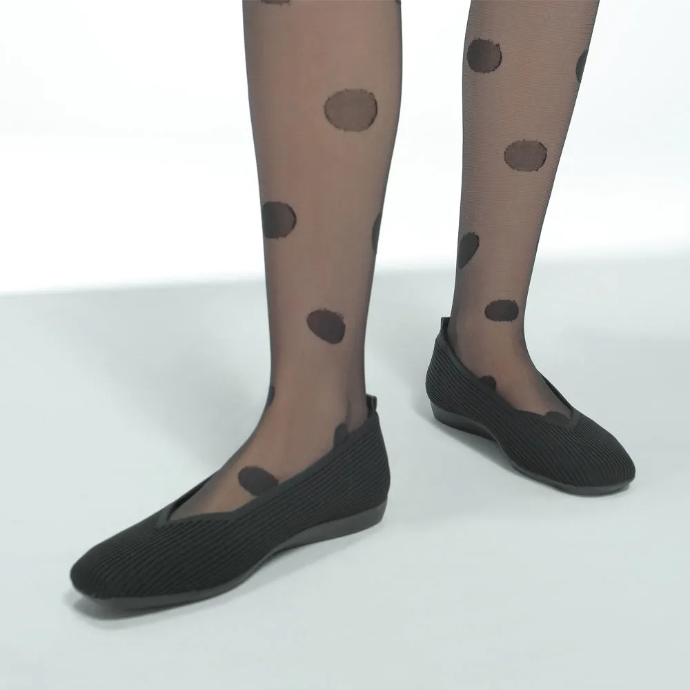Vicenza Knit Ballet Flats (Nero)