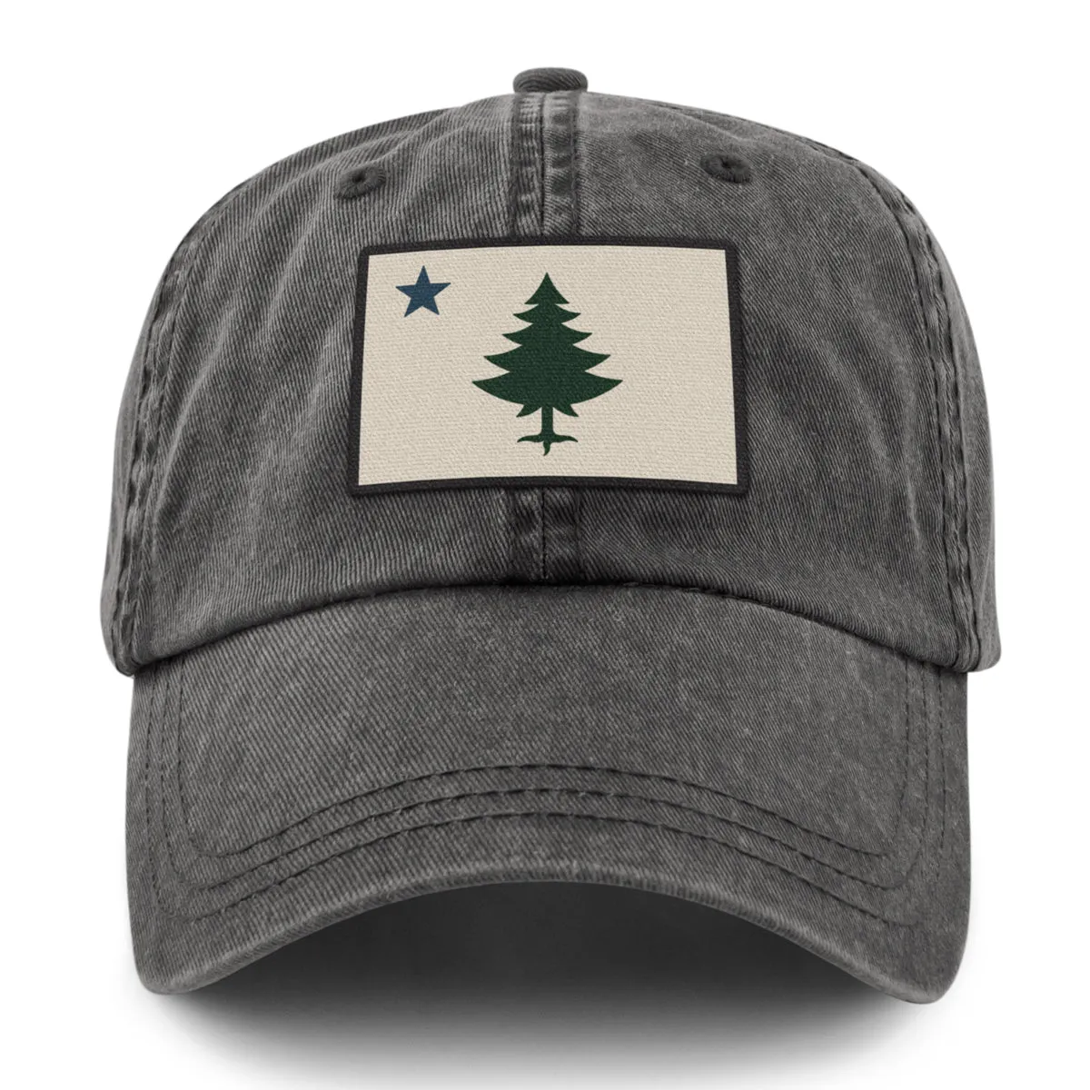 Vintage Maine Flag Washed Dad Hat