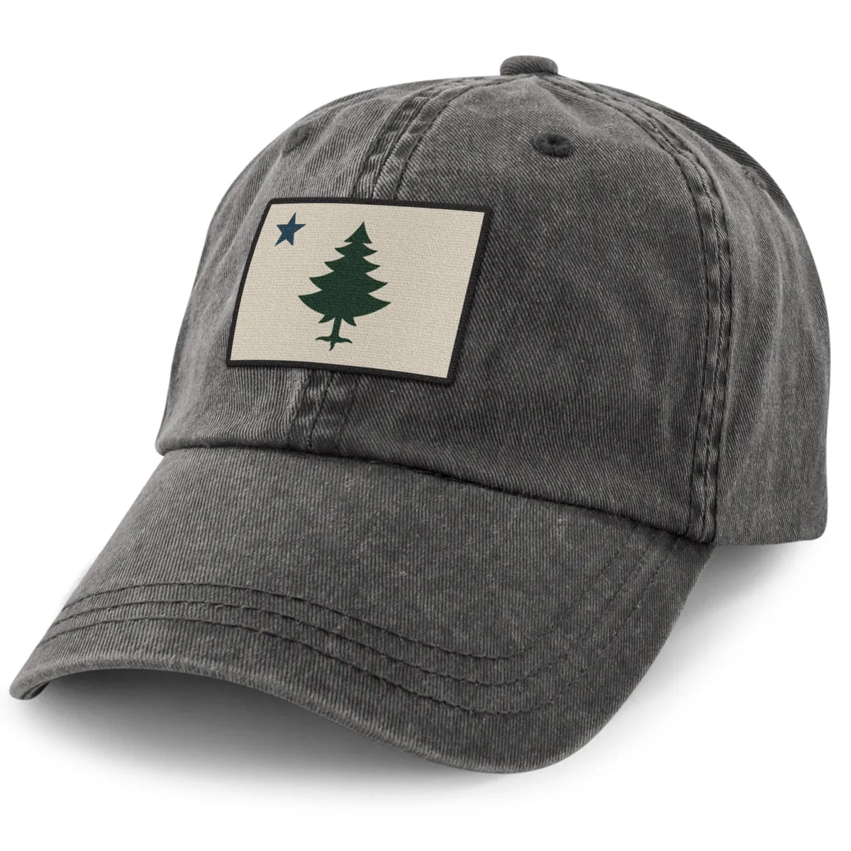 Vintage Maine Flag Washed Dad Hat