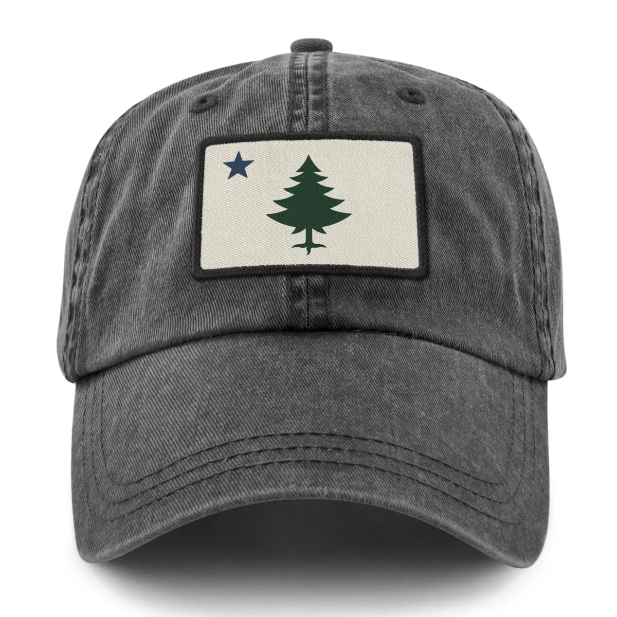 Vintage Maine Flag Washed Dad Hat