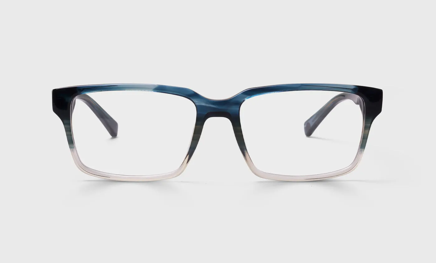 Wide Eyed Color 59 - Teal Demi Fade Front with Teal Demi Temples