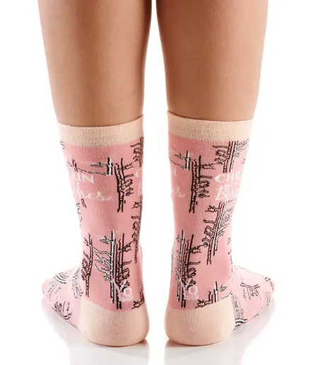 Women's Crew Sock, Chill n Birches
