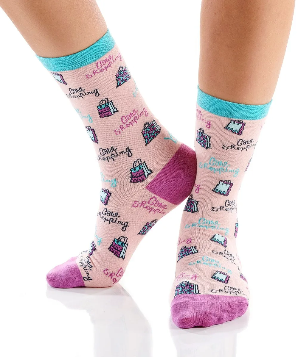 Women's Crew Sock, Gone Shopping