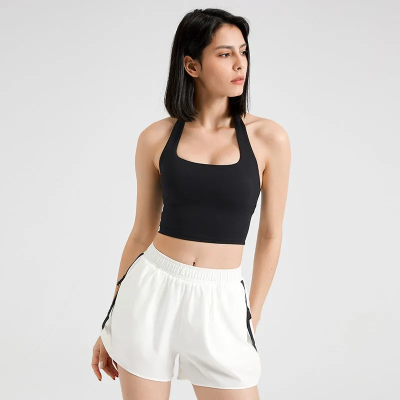 Women's Halter Push-up Running Fitness Bra Outerwear fasion